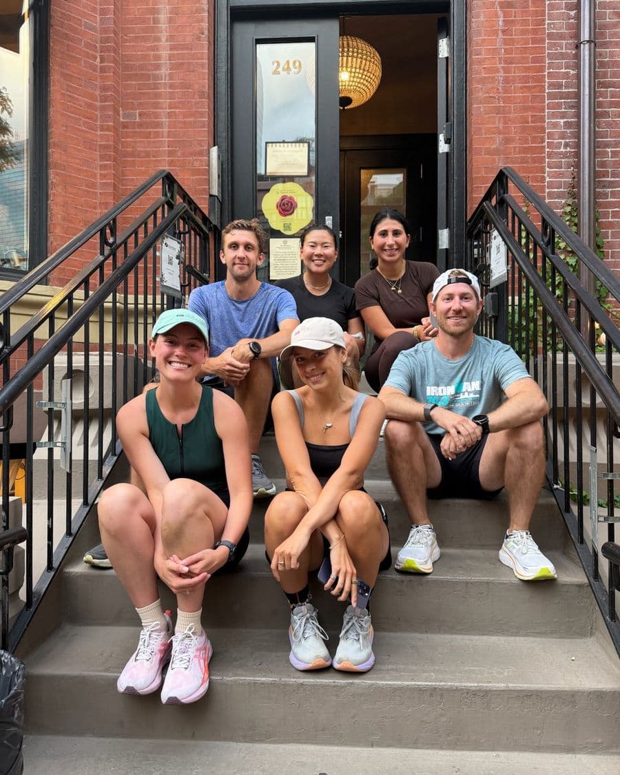 Cat Cunningham demonstrating mindful movement tips for the holidays